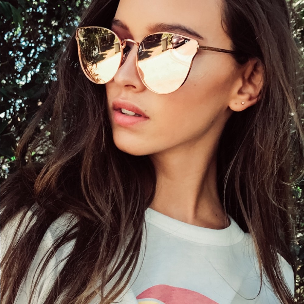 SOLD Quay All My Love RosePink Oversize Sunglasses